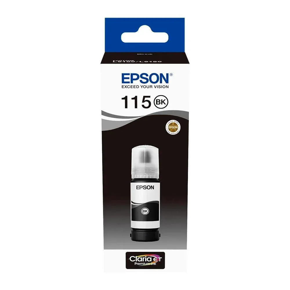 [C13T07C14A] Epson 115  Black Siyah Şişe Mürekkep