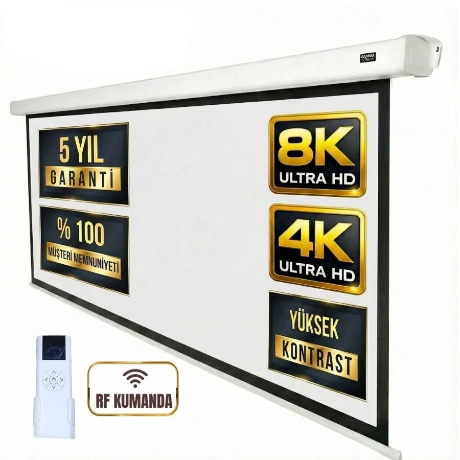 [2023STK0082] 180X180  MOTORLU PROJEKSİYON PERDESİ